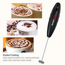Load image into Gallery viewer, Bonsenkitchen Handheld Milk Frother, Electric Hand Foamer Blender for Drink Mixer, Perfect for Bulletproof coffee, Matcha, Hot Chocolate, Mini Battery Operated Milk Whisk Frother
