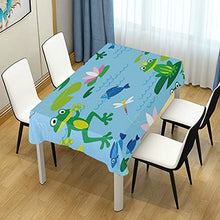 Load image into Gallery viewer, ALAZA Funny Frogs Tablecloth Fabric Table Cover Rectangle Tablecloth 54 x 72 inch
