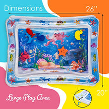 Load image into Gallery viewer, Splashin'kids Inflatable Tummy Time Premium Water mat Infants and Toddlers is The Perfect Fun time Play Activity Center Your Baby's Stimulation Growth
