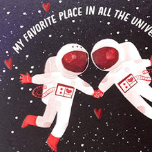 Load image into Gallery viewer, Hallmark Valentines Day Card for Significant Other (Favorite Place in The Universe, Astronauts)

