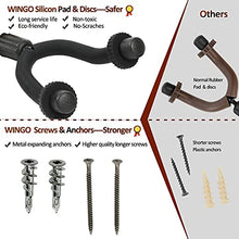 Load image into Gallery viewer, WINGO Guitar Capo and 2 Pack Guitar Hangers Wall Mounts Holder Stand- Black Walnut Wood for Acoustic and Electric Guitars Ukulele Bundle.
