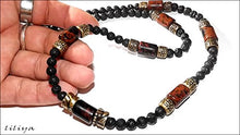 Load image into Gallery viewer, Men Long Necklace - Real Gemstone Necklace men neckless men's necklace Handmade

