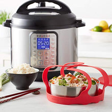 Load image into Gallery viewer, Instant Pot Lid and Removable Official Round Cook/Bake Pan with Lid &amp; Removable Base, 7-inch, 32 ounce capacity, Red
