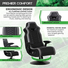 Load image into Gallery viewer, X Rocker 5152401 Zeta PC Chair 2.0 BT, 25.2" x 27.56" x 48.43", Black
