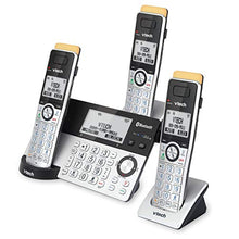 Load image into Gallery viewer, VTech IS8151-3 Super Long Range 3 Handset DECT 6.0 Cordless Phone for Home with Answering Machine, 2300 ft Range, Call Blocking, Bluetooth, Headset Jack, Power Backup, Intercom, Expandable to 12 HS
