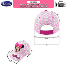 Load image into Gallery viewer, Disney Girls Minnie Mouse Cotton Baseball Cap with 3D Bowtique Bow (Toddler/Little Girls), Size Age 2-4, Minnie Mouse Hearts

