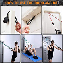 Load image into Gallery viewer, AIRIVO Resistance Bands Set (11 pcs), Elastic Workout Bands with Handles, Door Anchor, Foot Ring - Men Women Portable Home Exercise Accessories, Training, Physical Therapy Yoga Pilates
