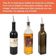 Load image into Gallery viewer, AOZITA 12 Pack Stainless Steel Classic Bottle Pourers Tapered Spout - Liquor Pourers with Rubber Dust Caps
