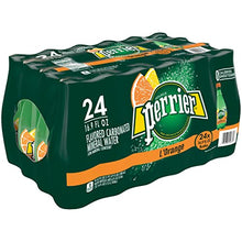 Load image into Gallery viewer, Perrier L'Orange Flavored Carbonated Mineral Water (Lemon Orange Flavor), Plastic Bottles, 16.9 Fl Oz (Pack of 24)
