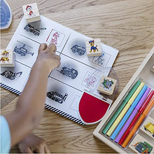 Load image into Gallery viewer, Melissa &amp; Doug PAW Patrol Wooden Stamps Activity Set with Markers, Activity Pad (25 Pieces)

