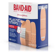 Load image into Gallery viewer, Band-Aid Brand Adhesive Bandages, Plastic Strips, ONE SIZE FITS ALL, 60 Count (Pack of 3)
