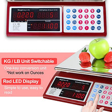 Load image into Gallery viewer, Camry Digital Commercial Price Scale 33lb / 15kg for Food Meat Fruit Produce with Dual Bright Red LED Display Stainless Steel Platform Rechargeable Battery Included Not for Trade
