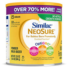 Load image into Gallery viewer, Similac NeoSure Infant Formula with Iron, for Babies Born Prematurely, Powder, 22.8 Oz (4 Count)
