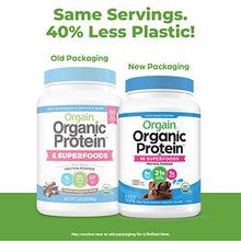 Load image into Gallery viewer, Orgain Organic Protein + Superfoods Powder, Creamy Chocolate Fudge - 21g of Protein, Vegan, Plant Based, 6g of Fiber, No Dairy, Gluten, Soy or Added Sugar, Non-GMO, 2.02 Lb
