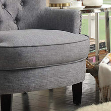Load image into Gallery viewer, Rosevera Gustavo Collection Fabric Nailhead Club, Contemporary Accent Chairs, Light Gray
