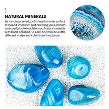 Load image into Gallery viewer, BTEOBFY Blue Agate Palm Stones,Warm&amp;Air Blue Lace Stone, Natural Healing Crystal Therapy Worry Stones for Meditation Chakra Balancing Collection, Irregular Shape

