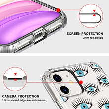 Load image into Gallery viewer, MOSNOVO iPhone 11 Case, Evil Eyes Pattern Clear Design Transparent Plastic Hard Back Case with TPU Bumper Protective Case Cover for Apple iPhone 11 (2019)
