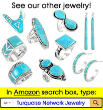 Load image into Gallery viewer, Turquoise Ring Sterling Silver 925 Genuine Gemstones Size 6 to 11 (Choose Color) (Turquoise, 8)

