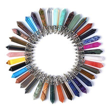 Load image into Gallery viewer, Justinstones 12pcs Big Semi-Precious Gemstone Crystal Healing Hexagonal Point Pendant Bead
