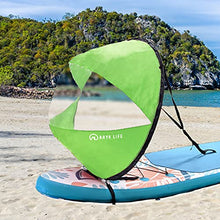 Load image into Gallery viewer, Arya Life 42 inches Downwind Wind Sail Kit Kayak Wind Sail Kayak Paddle Board Accessories,Easy Setup &amp; Deploys Quickly,Compact &amp; Portable,Green

