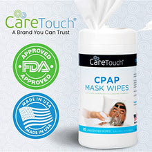 Load image into Gallery viewer, Care Touch CPAP Mask Cleaning Wipes - Unscented | 2 Packs of 70 Unscented Cleaning Wipes for CPAP Masks (140 Total) | Made in The USA
