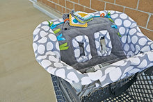 Load image into Gallery viewer, Boppy Preferred Shopping Cart and Restaurant High Chair Cover, Gray Jumbo Dots
