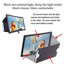 Load image into Gallery viewer, Mobile Phone Screen Magnifier Amplifier,Anzhee 2020 Newest Design 8" Curved 3D HD Anti-Blue Light Adjustable Foldable Cell Phone Screen Enlarger Compatible for iPhone Samsung &amp; All Smart-Phone Video
