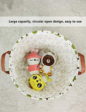 Load image into Gallery viewer, QUEENLALA Large Storage Basket,Laundry Hamper/Bathroom/Home Decor/Collapsible Round Storage Bin,Boys and Girls Hamper/Boxes/Clothing（Green Forest）
