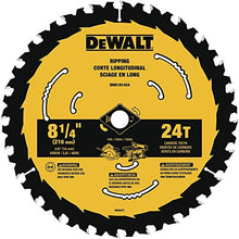 Load image into Gallery viewer, DEWALT DWA181424 8-1/4-Inch 24-Tooth Circular Saw Blade
