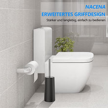 Load image into Gallery viewer, Premium Toilet Brush and Holder,Toilet Bowl Brush with 304 Stainless Steel Long Handle, Hidden Toilet Brush with Durable Scrubbing Bristles for Bathroom Deep Cleaning
