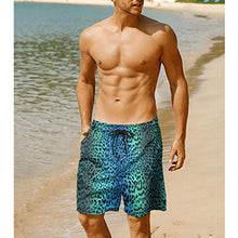 Load image into Gallery viewer, Mens Leopard Swim Trunks with Mesh Lining Quick-Dry FunnyBoys Board Shorts Mens Swimsuits M
