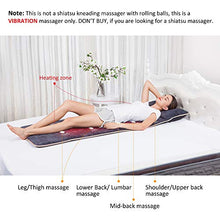 Load image into Gallery viewer, Snailax Massage Mat with 10 Vibrating Motors and 4 Therapy Heating pad Full Body Massager Cushion for Relieving Back Lumbar Leg Snailax
