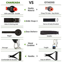 Load image into Gallery viewer, CHAREADA 23 Pack Resistance Bands Set Workout Bands, 5 Stackable Exercise Bands 5 Loop Resistance Bands 2 Core Sliders – Door Anchor Handles Ankle Straps Carry Bag Instant Cooling Towel Wrist Wraps
