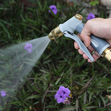 Load image into Gallery viewer, HOMY Garden Hose Nozzle, Heavy Duty Metal in Zinc Alloy Body with Full Brass Nozzle &amp; ABS Plastic with Rubber Coating, High Pressure Metal Water Spray Gun,Best for Watering,Washing(Gray Color)
