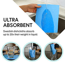Load image into Gallery viewer, Swedish Wholesale Swedish Dish Cloths - 10 Pack Reusable, Absorbent Hand Towels for Kitchen, Counters &amp; Washing Dishes - Cellulose Sponge Cloth - Eco Friendly Gifts - Assorted
