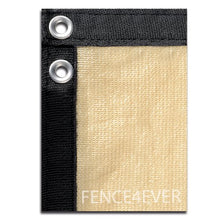 Load image into Gallery viewer, Fence4ever 6'x25' 3rd Gen Tan Beige Fence Privacy Screen Windscreen Shade Cover Mesh Fabric (Aluminum Grommets) Home, Court, or Construction
