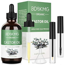 Load image into Gallery viewer, Organic Castor Oil, Castor Oil for Hair Growth Eyelashes Eyebrows, 100% Pure Cold Pressed Castor Oil for Eyelashes,Hair Growth,Beard,Body,Face, Skin Care,Healthy Nail,FREE Mascara Brush &amp; Tube (4oz)
