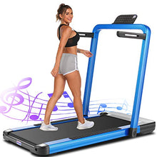 Load image into Gallery viewer, ANCHEER Treadmills for Home,2 in 1 Folding Treadmill Machine with Remote Control and Bluetooth Speaker, New Levels Under Desk Electric Treadmill for Home 265 lbs Weight Capacity
