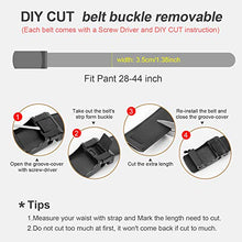 Load image into Gallery viewer, Men's Ratchet Leather Belt for Dress, Sliding Automatic Buckle Belt Fit Waist up to 44 Inch (F Black, Fit pant 28-44inch)
