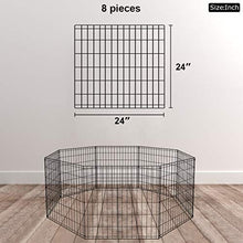 Load image into Gallery viewer, BestPet 24 Tall Foldable Dog Playpen Crate Fence Pet Kennel Play Pen Exercise Cage 8 Panel Black
