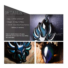 Load image into Gallery viewer, HASKARE Natural Energy Stone Pendant Engraved Black Obsidian Healing Necklace Adjustable Size 27.5inch (Rainbow Obsidian-Fox)

