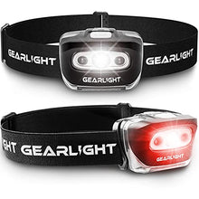 Load image into Gallery viewer, GearLight LED Head Lamp - Pack of 2 Outdoor Flashlight Headlamps w/ Adjustable Headband for Adults and Kids - Hiking &amp; Camping Gear Essentials - S500﻿
