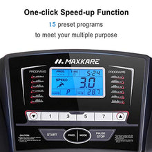 Load image into Gallery viewer, MaxKare Folding Treadmill Electric Motorized Running Machine 17'' Wide Tread Belt w/Incline LCD Display and Cup Holder Easy Assembly with 15 Preset Programs Perfect for Home Use
