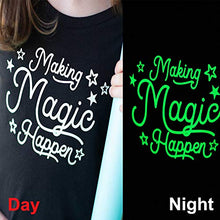 Load image into Gallery viewer, KISSWILL Heat Transfer Vinyl Glow in The Dark Iron on Vinyl - 8 Pack 12" X 10" Luminous HTV Vinyl Bundle Sheet for T-Shirts
