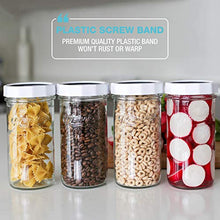 Load image into Gallery viewer, Masontops Multi-Use Wide Mouth Mason Jars - Large 24 Oz Jar Size -13 Piece Set - 4 Pack of Glass Jars &amp; Blackboard Lids
