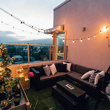 Load image into Gallery viewer, Brightown Outdoor String Lights-2 Pack 25Ft G40 Globe Patio Lights with 26 Edison Glass Bulbs(1 Spare), Waterproof Connectable Hanging Light for Backyard Porch Balcony Decor, E12 Socket Base, Black
