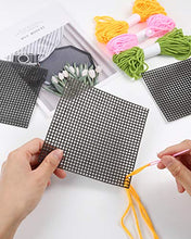 Load image into Gallery viewer, Pllieay 3 Pieces Big Size Mesh Plastic Canvas Sheets for Embroidery, Acrylic Yarn Crafting, Knit and Crochet Projects, 6 Count (19.6 X 13 Inch, Black)
