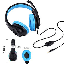 Load image into Gallery viewer, BlueFire 3.5mm PS4 Gaming Headset Bass Stereo Over-Ear Gaming Headphone with Microphone and Volume Control Compatible with PS4, New Xbox One, Xbox One S, Xbox One X, Nintendo Switch, PC（Blue）
