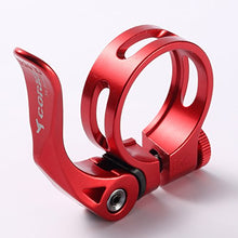 Load image into Gallery viewer, corki Quick Release Bicycle Seatpost Clamp Sandblasting Anodised Aluminum Alloy 34.9MM Red KC89
