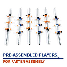Load image into Gallery viewer, Rally and Roar Tabletop Foosball Mini Soccer Game, 2 Balls, 6 Player Rows, and Built In Scoreboard
